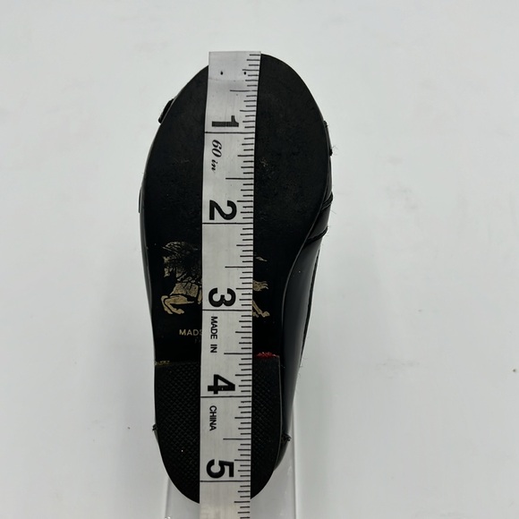 BURBERRY GIRLS PATENT LEATHER NOVA CHECK BLACK BALLERINA FLAT SZ 5C - Picture 13 of 15